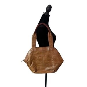 Limon Piel Handmade Colombia Brown Leather Asymmetric Hobo Shoulder Bag Unique